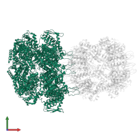 ATP-dependent Clp protease ATP-binding subunit ClpA in PDB entry 6uqo, assembly 1, front view.