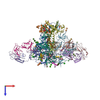PDB entry 6v8x coloured by chain, top view.