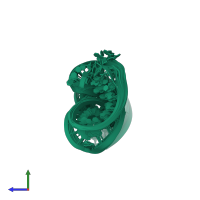 PDB entry 6var coloured by chain, ensemble of 10 models, side view.