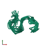 PDB entry 6vlj coloured by chain, ensemble of 20 models, front view.