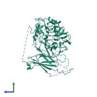 General control transcription factor GCN4 in PDB entry 6vwh, assembly 1, side view.