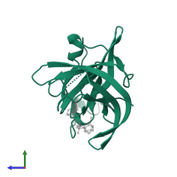 3C-like protease in PDB entry 6w5j, assembly 1, side view.