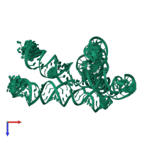 PDB entry 6wlt coloured by chain, ensemble of 20 models, top view.