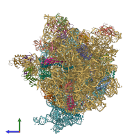 PDB entry 6wnv coloured by chain, side view.