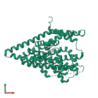 PDB entry 6wyj coloured by chain, front view.