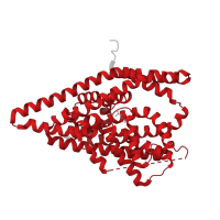 The deposited structure of PDB entry 6wyl contains 3 copies of Pfam domain PF00375 (Sodium:dicarboxylate symporter family) in Glutamate transporter homolog. Showing 1 copy in chain A.