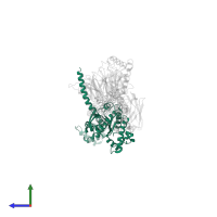 Guanine nucleotide-binding protein G(s) subunit alpha isoforms short in PDB entry 6x19, assembly 1, side view.