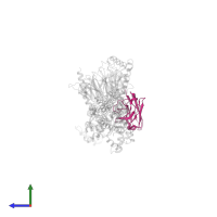 Nanobody35 in PDB entry 6x19, assembly 1, side view.