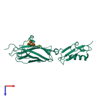 PDB entry 6x3k coloured by chain, top view.