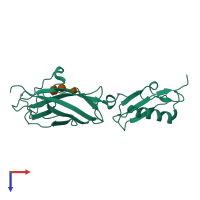 PDB entry 6x3q coloured by chain, top view.