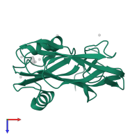 Cadherin-like domain-containing protein in PDB entry 6xaq, assembly 1, top view.