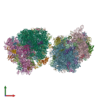 PDB entry 6xhy coloured by chain, front view.