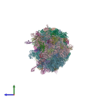 PDB entry 6xhy coloured by chain, side view.