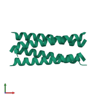 Homo tetrameric assembly 1 of PDB entry 6xy1 coloured by chemically distinct molecules, front view.