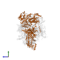 Polymerase acidic protein in PDB entry 6xzd, assembly 1, side view.