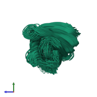 PDB entry 6y3h coloured by chain, ensemble of 20 models, side view.