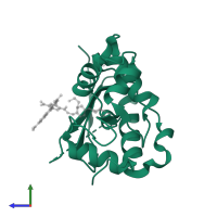 Methylated-DNA--protein-cysteine methyltransferase in PDB entry 6y8p, assembly 1, side view.