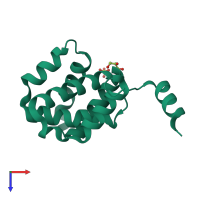 PDB entry 6ydr coloured by chain, top view.