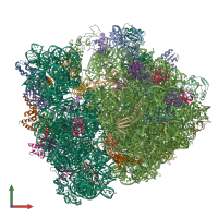 PDB entry 6yef coloured by chain, front view.