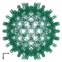 Capsid protein in PDB entry 6ygi, assembly 1, top view.