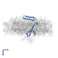 PsaF in PDB entry 6yxr, assembly 1, top view.