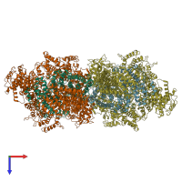 PDB entry 6z2x coloured by chain, top view.