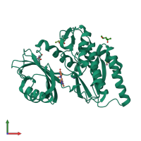 PDB entry 6z5d coloured by chain, front view.