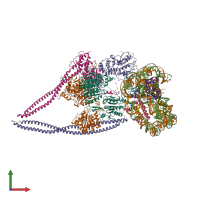 PDB entry 6z6p coloured by chain, front view.