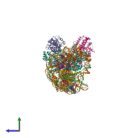 PDB entry 6z6p coloured by chain, side view.