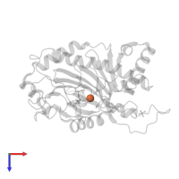 FE (II) ION in PDB entry 6zah, assembly 1, top view.