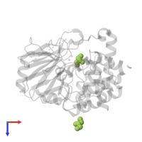 GLYCEROL in PDB entry 6zej, assembly 2, top view.