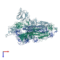 PDB entry 6zgg coloured by chain, top view.
