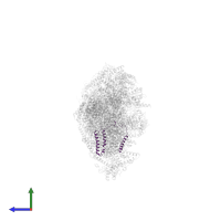 NADH-ubiquinone oxidoreductase chain 3 in PDB entry 6zkc, assembly 1, side view.