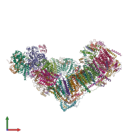 PDB entry 6zke coloured by chain, front view.