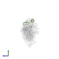 NADH:ubiquinone oxidoreductase subunit B9 in PDB entry 6zkf, assembly 1, side view.