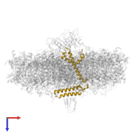 Photosystem I reaction center subunit III in PDB entry 6zoo, assembly 1, top view.