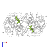 [(2~{R},3~{S},4~{R},5~{R})-5-[6-carbamothioyl-2,4-bis(oxidanylidene)pyrimidin-1-yl]-3,4-bis(oxidanyl)oxolan-2-yl]methyl dihydrogen phosphate in PDB entry 6zx3, assembly 1, top view.