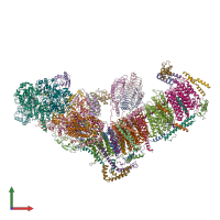 PDB entry 7a23 coloured by chain, front view.