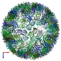 PDB entry 7a4h coloured by chain, top view.