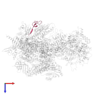 DNA-directed RNA polymerases I, II, and III subunit RPABC4 in PDB entry 7a6h, assembly 1, top view.