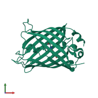 PDB entry 7a7n coloured by chain, front view.