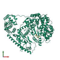 PDB entry 7a8p coloured by chain, front view.