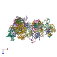 PDB entry 7abg coloured by chain, top view.