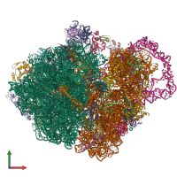 PDB entry 7ac7 coloured by chain, front view.