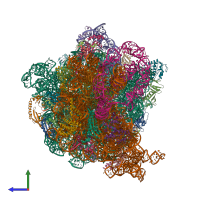 PDB entry 7ac7 coloured by chain, side view.