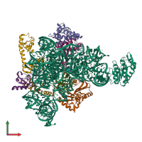 PDB entry 7af3 coloured by chain, front view.