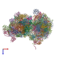 PDB entry 7ane coloured by chain, top view.