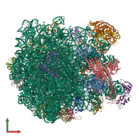 PDB entry 7aqc coloured by chain, front view.