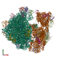 PDB entry 7asp coloured by chain, front view.