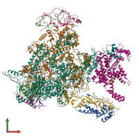 PDB entry 7ast coloured by chain, front view.